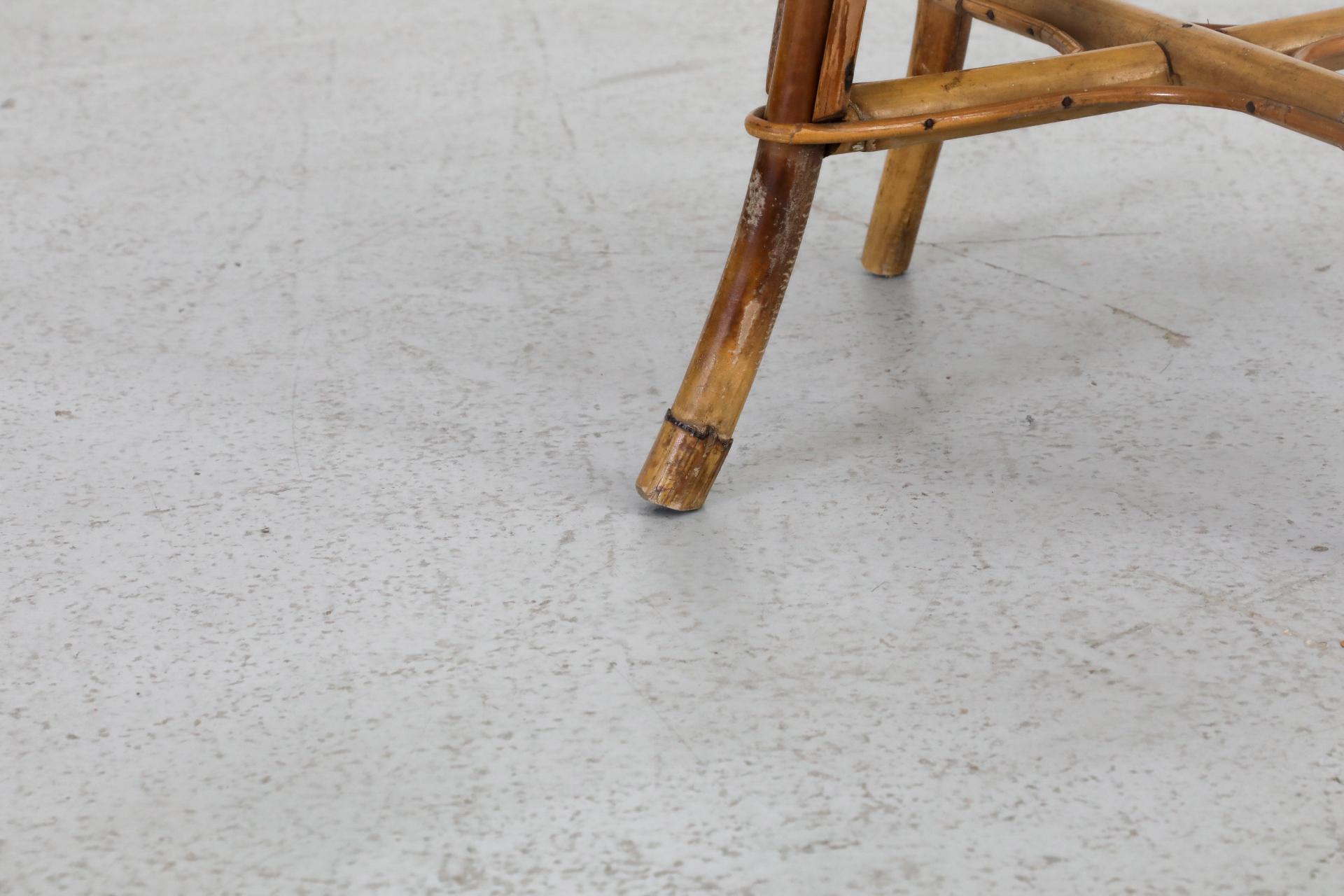 Tabouret bas en bambou du milieu du siècle inspiré par Franco Albini en vente 8