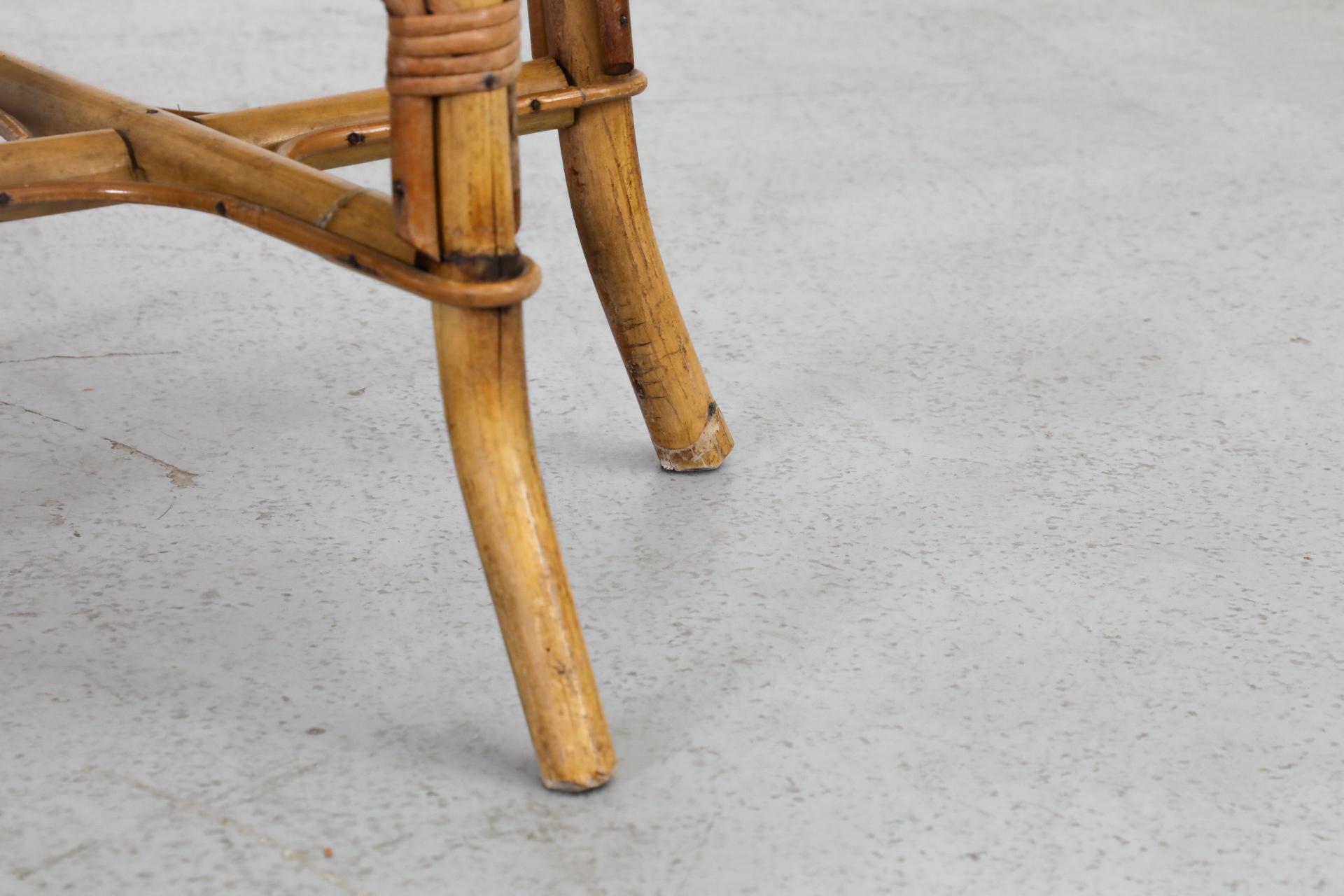 Tabouret bas en bambou du milieu du siècle inspiré par Franco Albini en vente 9