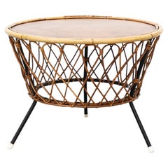 Midcentury Franco Albini Style Bamboo Coffee or Side Table