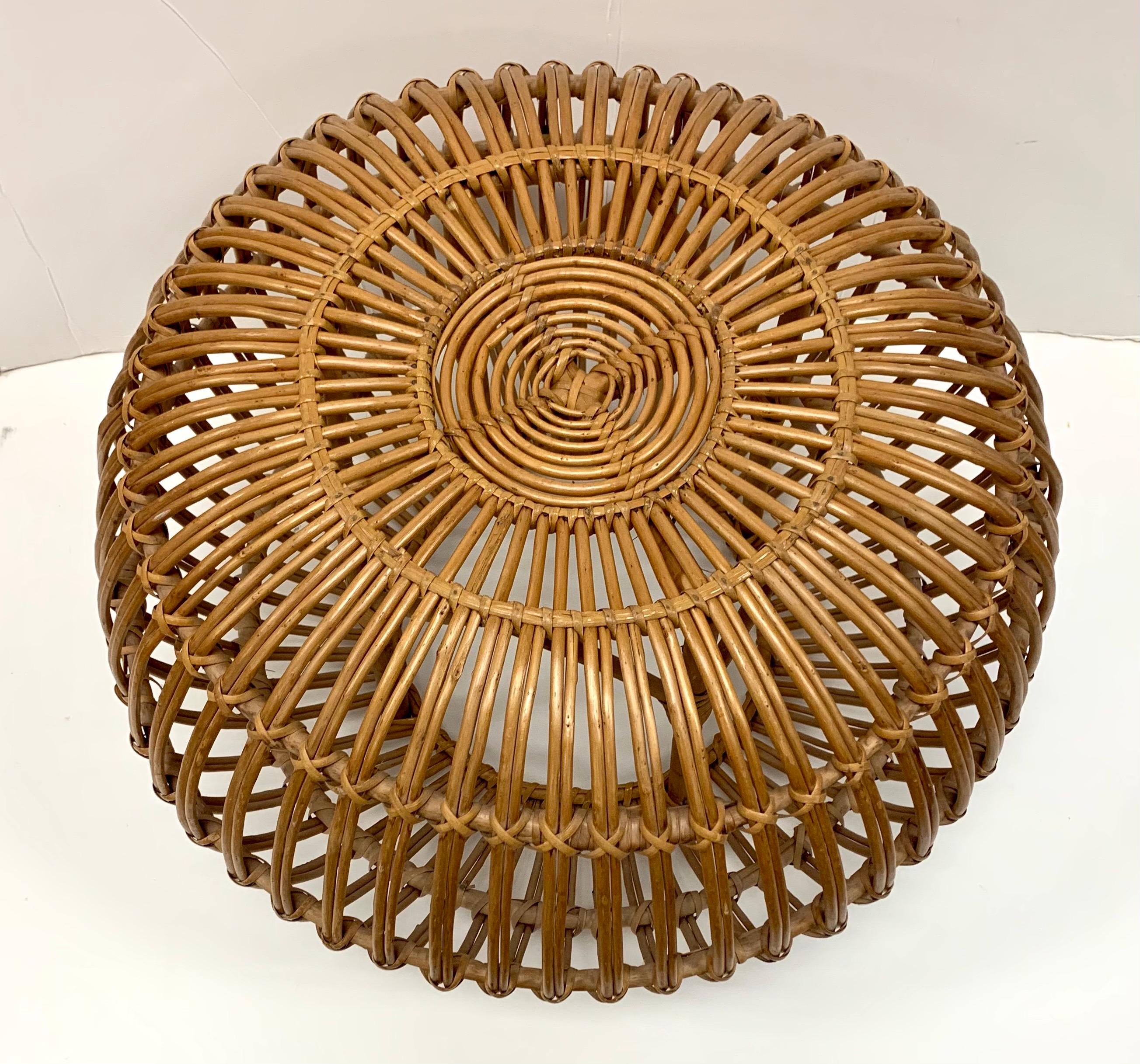 wicker ottoman