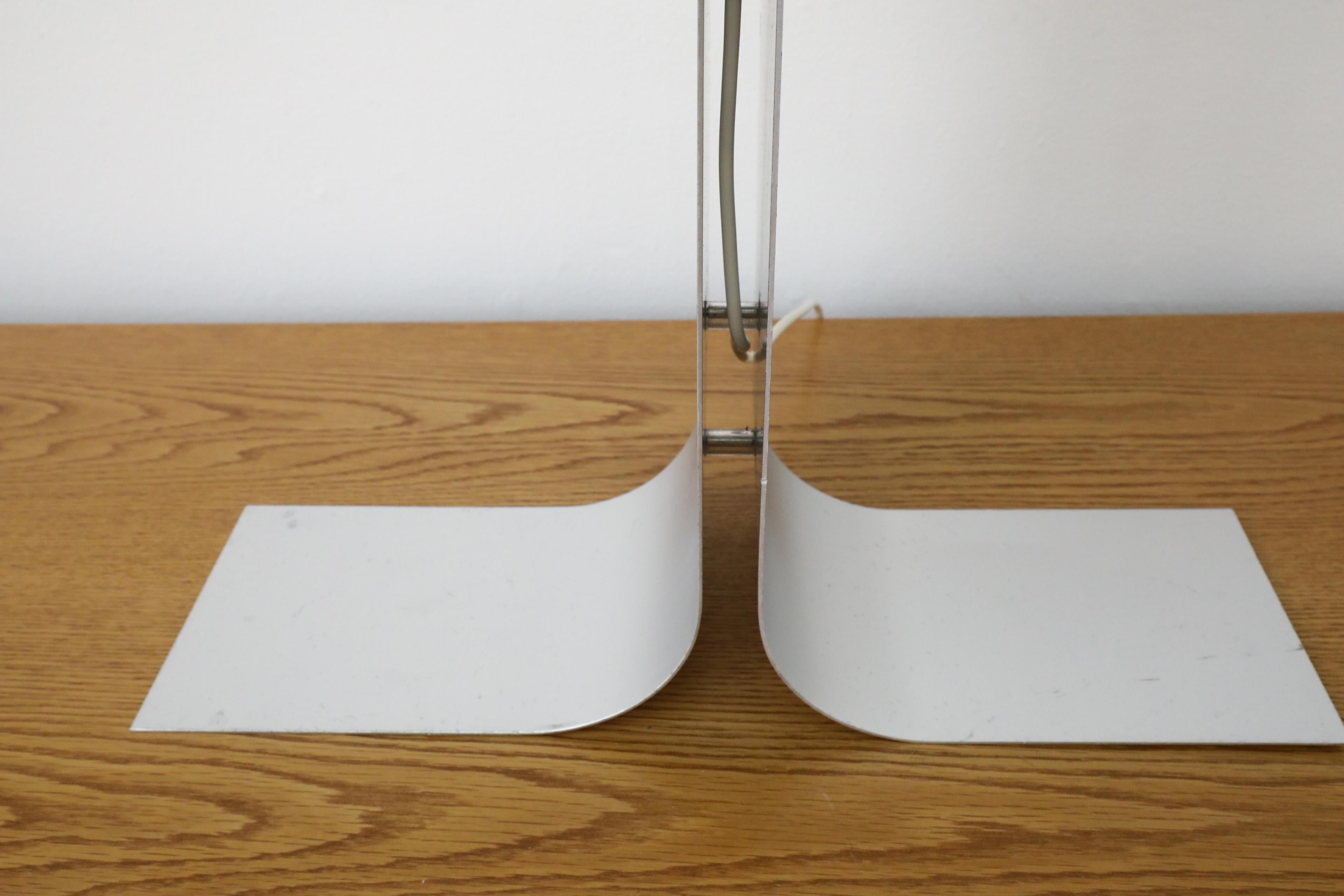Mid-Century Francois Monnet Inspired Bent Sheet Metal Double Sided Table Lamp 7