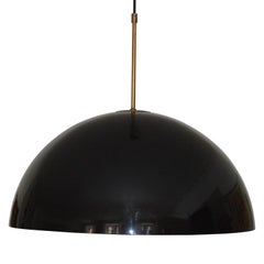 Midcentury Frank Bentler Black Acrylic Pendant