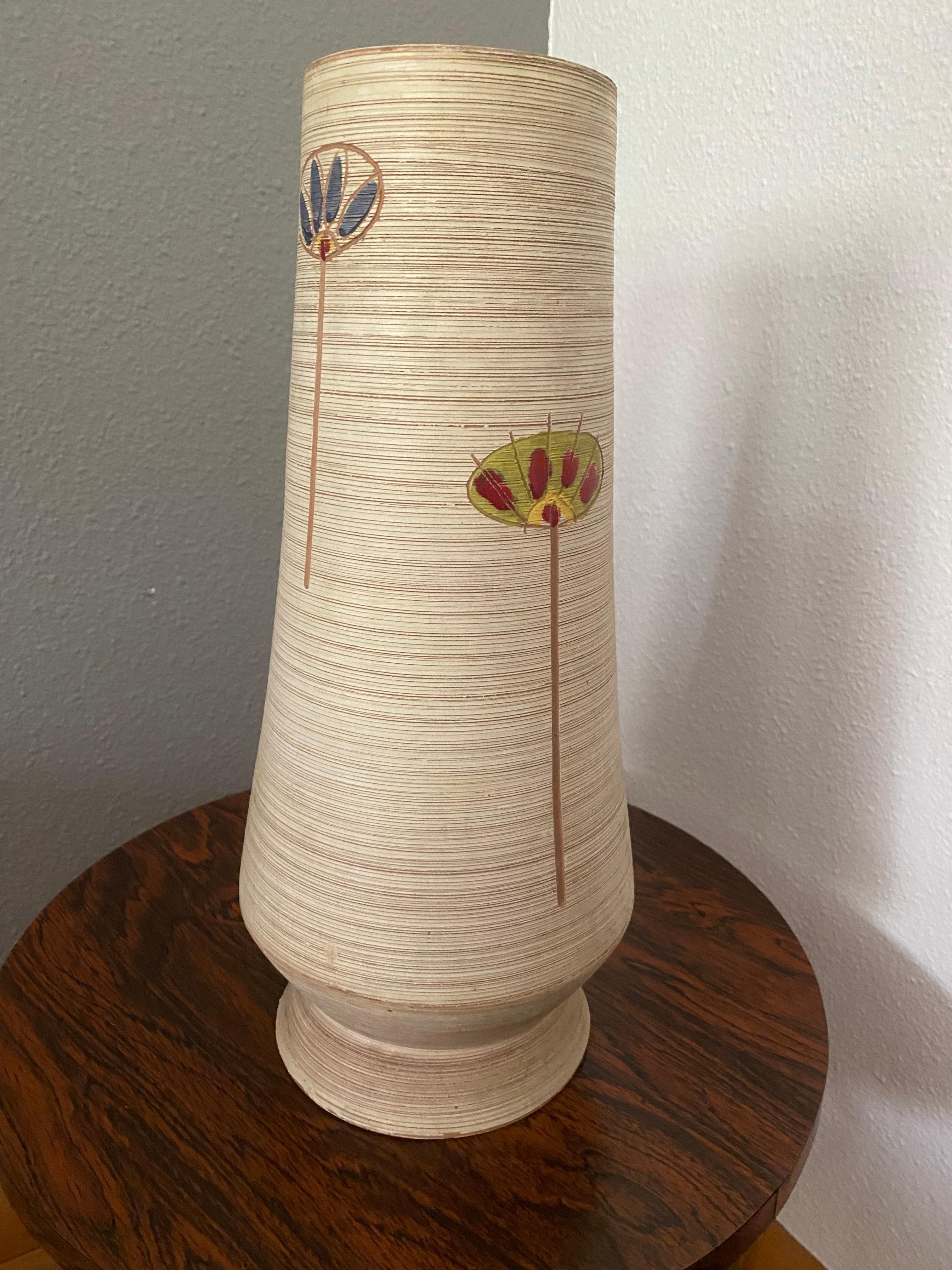 Midcentury Fratelli Fanciullacci Italy Vase In Fair Condition For Sale In Waddinxveen, ZH