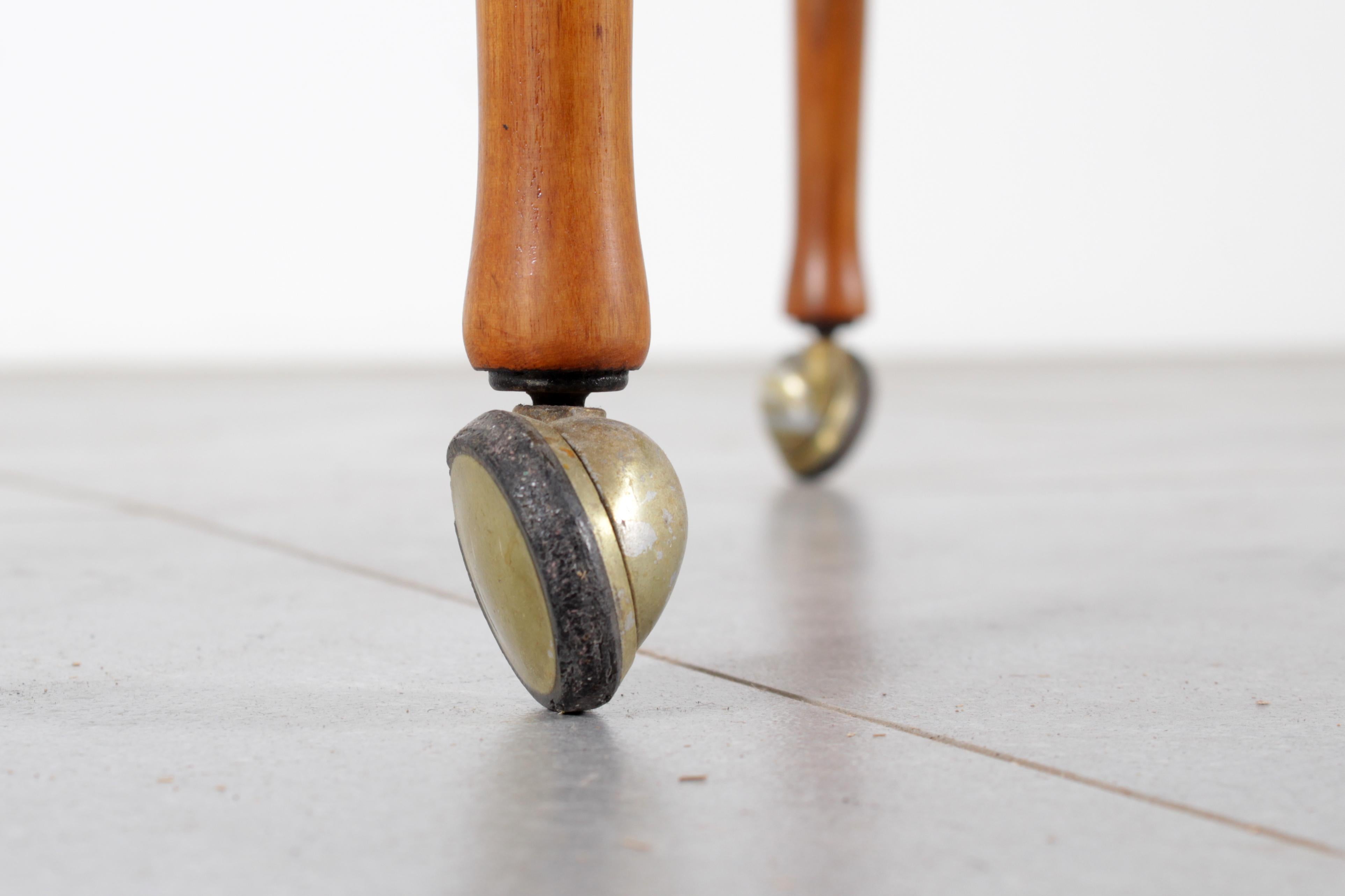 Runder Barwagen aus Holz von Fratelli Reguitti aus der Mitte des Jahrhunderts, Italien, 1960er Jahre im Angebot 9