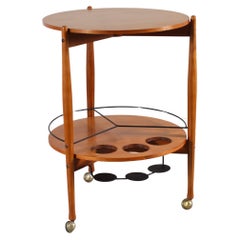 Chariot de bar circulaire Fratelli Reguitti du milieu du siècle dernier, Italie, années 1960