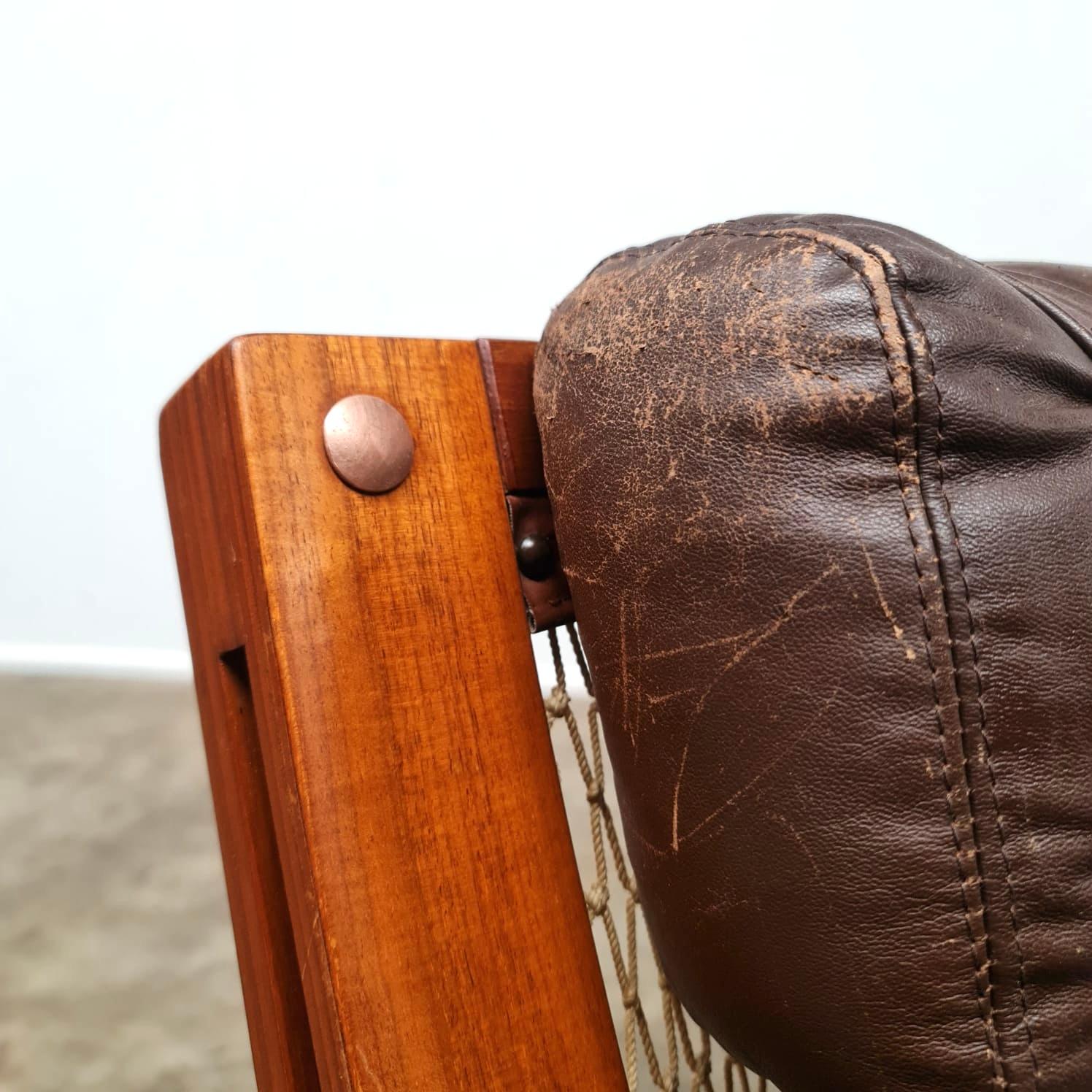 Mid-Century Modern Mid-century Fred Lowen Tessa Leather Armchair For Sale