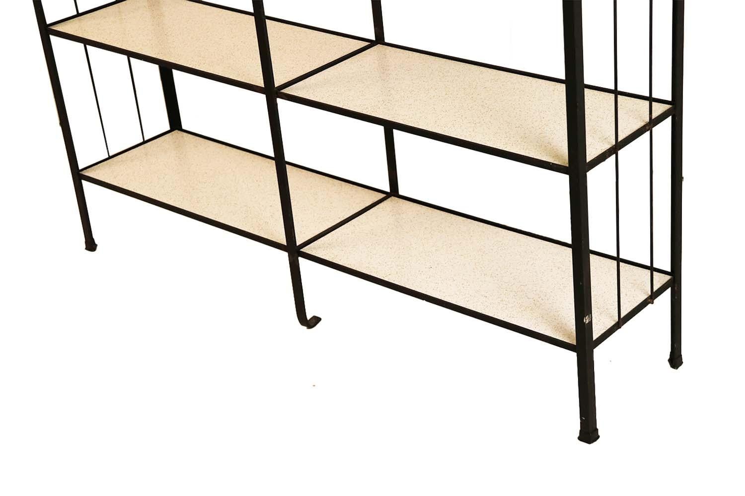 Mid-Century Fredrick Weinberg Iron Étagère Shelving Unit In Good Condition In Baltimore, MD