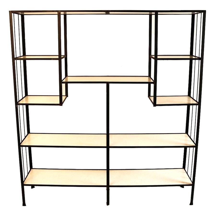 Mid-Century Fredrick Weinberg Iron Étagère Shelving Unit