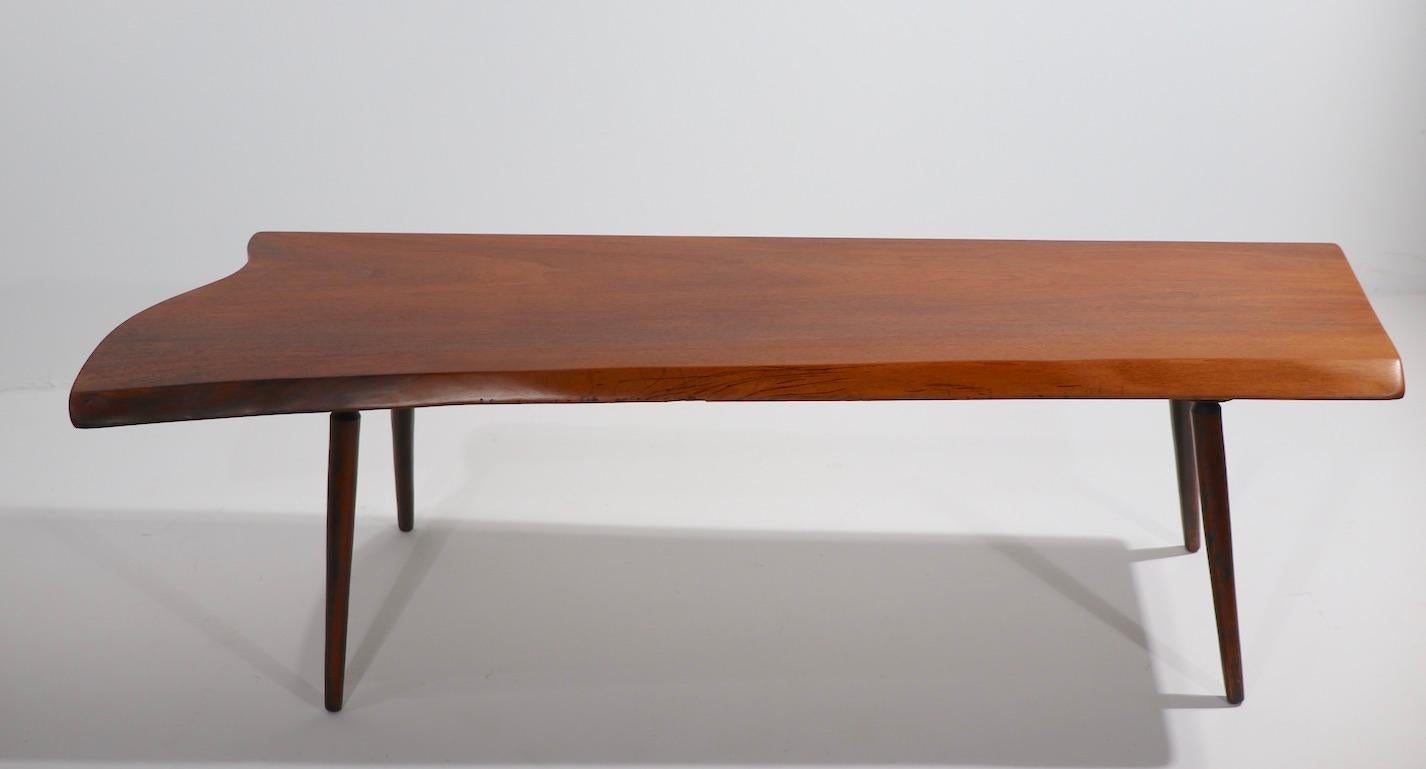 Mid-Century Modern Mid Century Free Edge Coffee Table by Roy Sheldon Dated 1957 For Sale