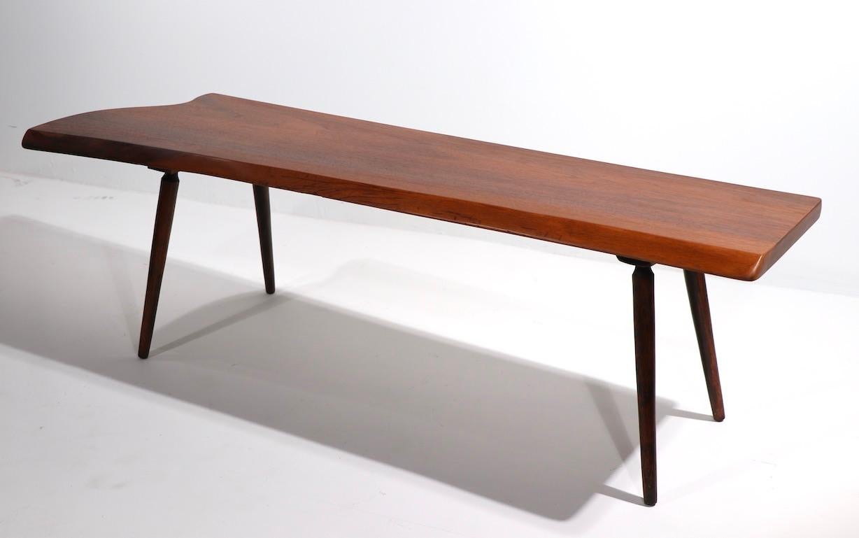 American Mid Century Free Edge Coffee Table by Roy Sheldon Dated 1957 For Sale