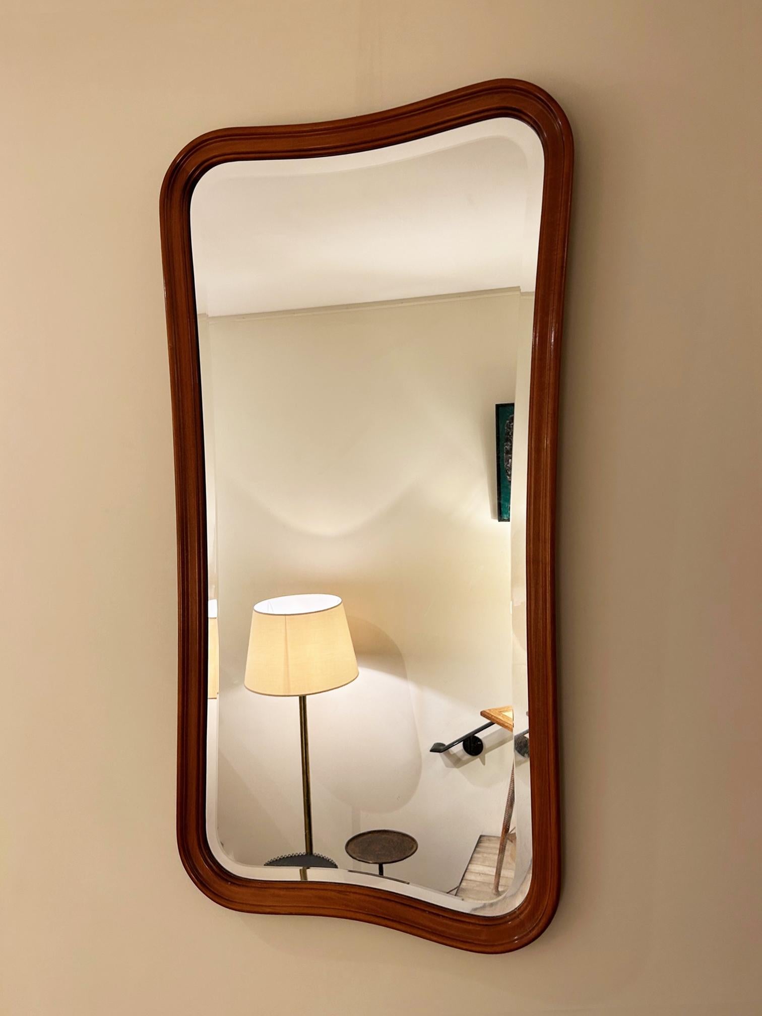 Mid-Century Modern Mid-Century Free-Form Mirror by Glas & Trä