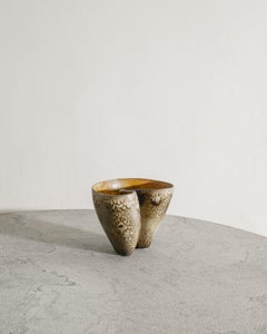 Freiform-Steinzeugvase aus der Mitte des Jahrhunderts von Hans Hedberg für Biot France, 1950er Jahre