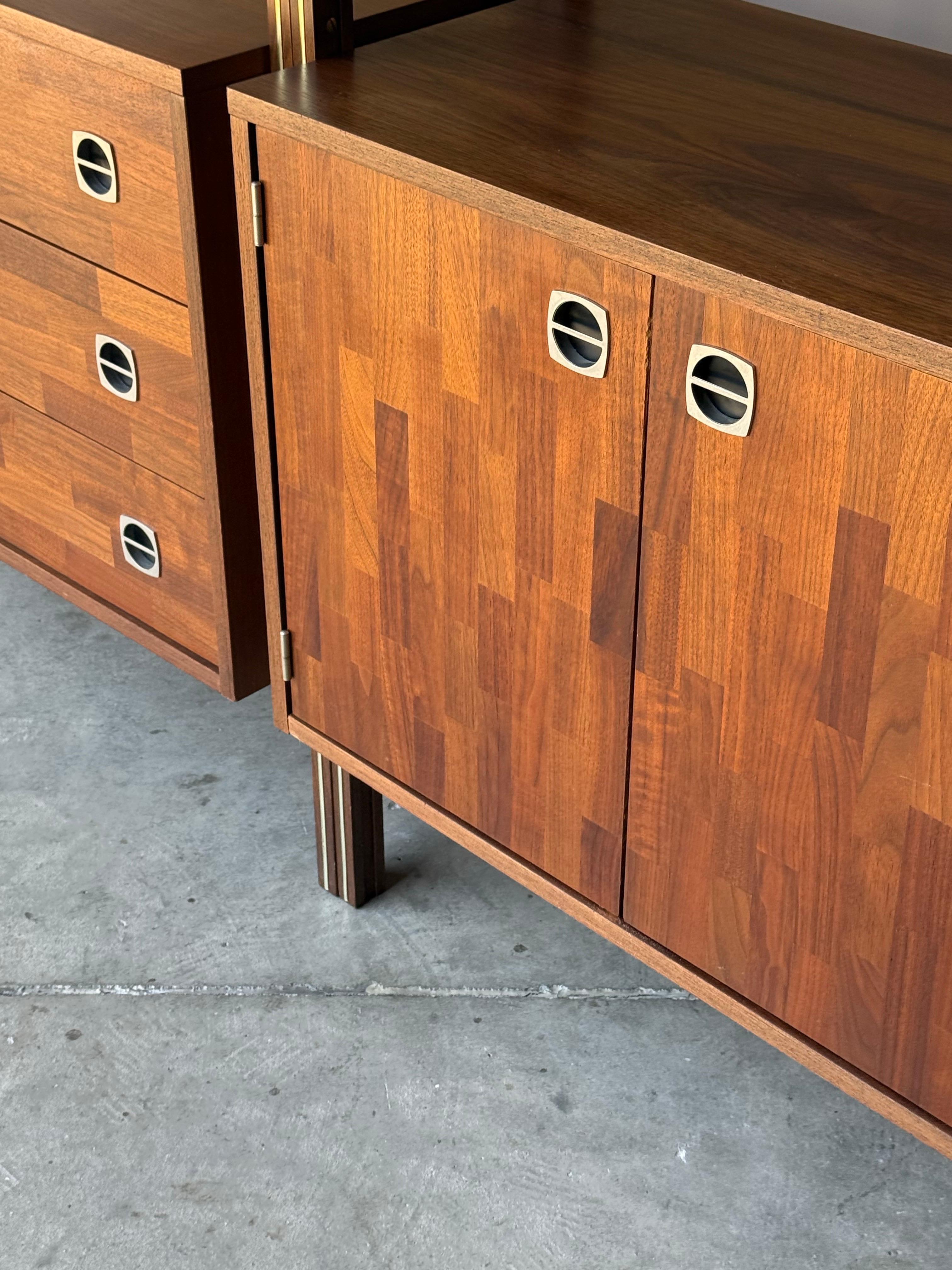 Mid-Century Free Standing Wall Unit by Ello For Sale 6