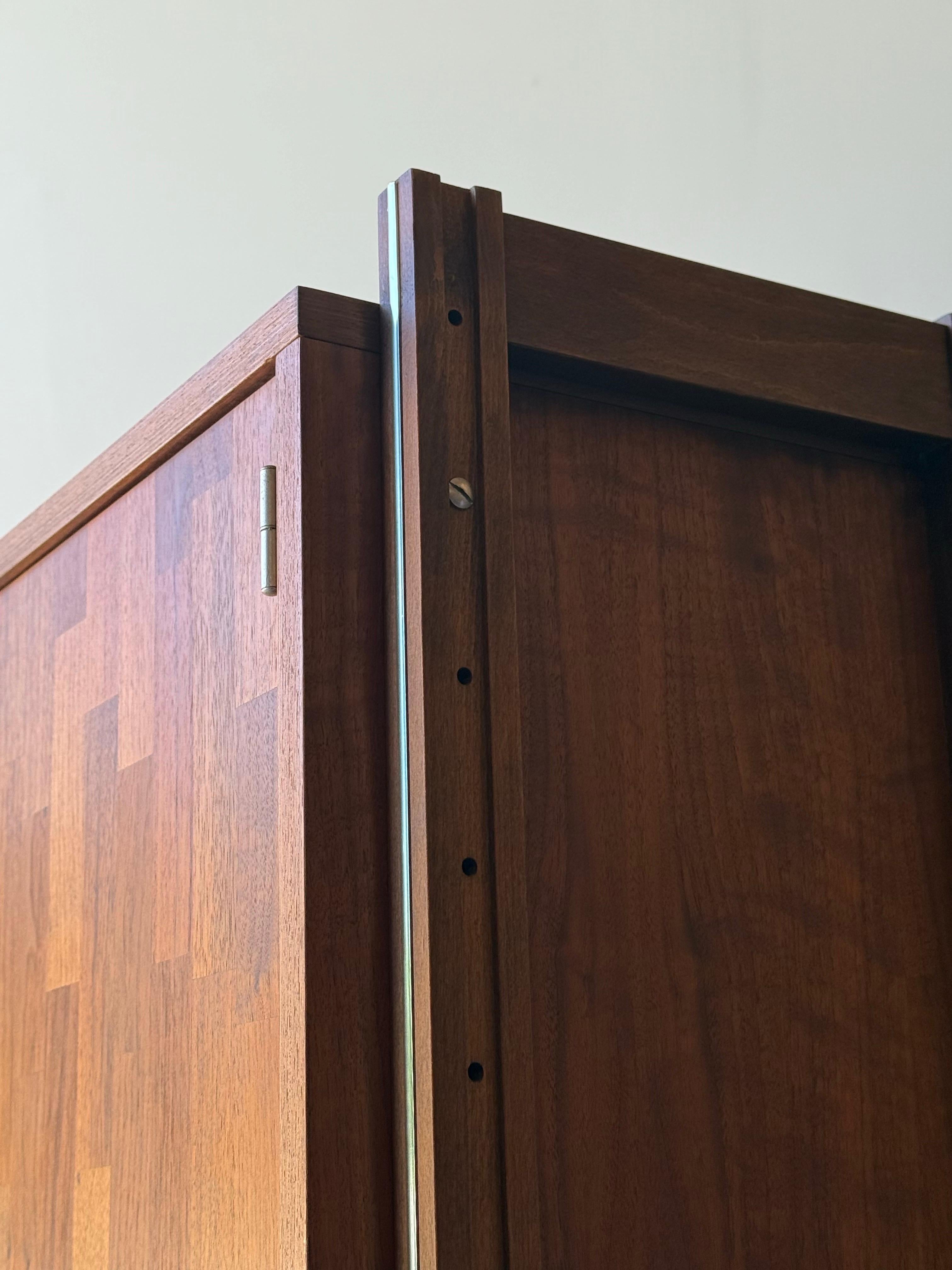 Mid-Century Free Standing Wall Unit by Ello For Sale 7