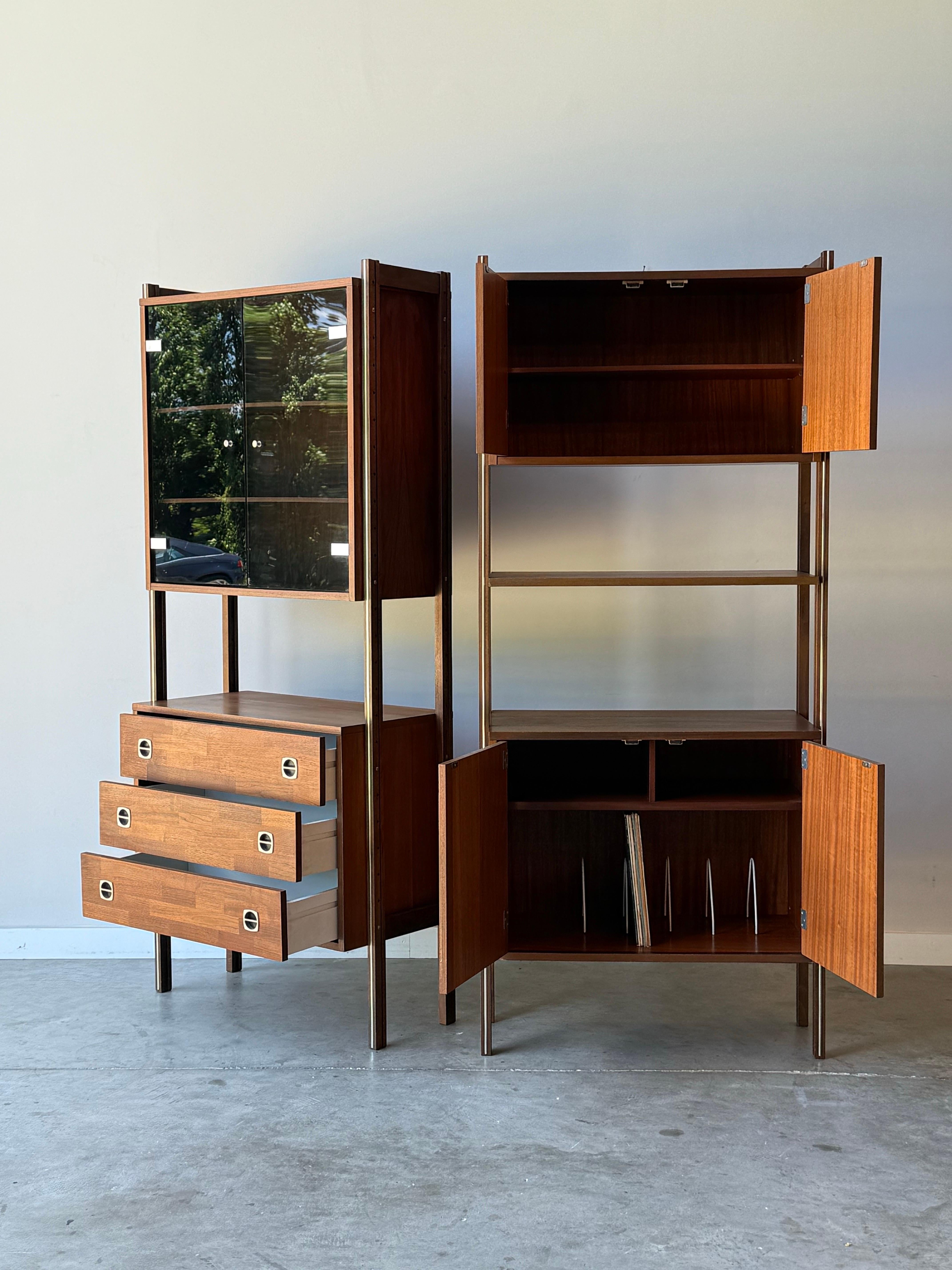 Mid-Century Modern Mid-Century Free Standing Wall Unit by Ello For Sale