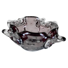 Freiform-Schale aus violettem Murano-Blasglas aus der Mitte des Jahrhunderts
