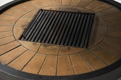 Mid-Century Freestanding Brass Fireplace, France, 1975