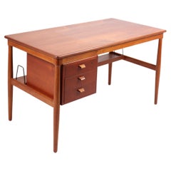 Mid-Century Freestanding Desk in Teak, Made in Denmark, 1960s
