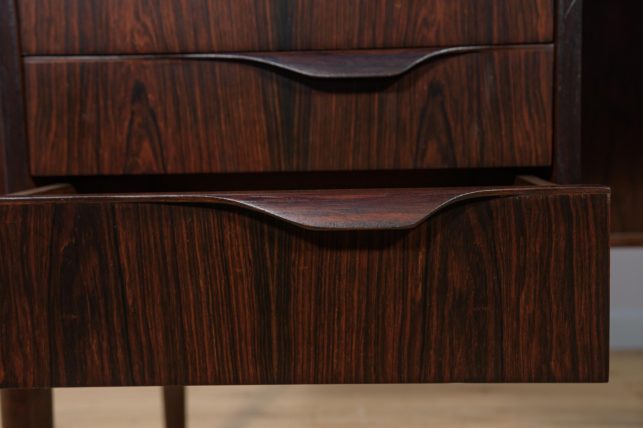 Mid-Century Freestanding Rosewood Desk, Denmark, 1960s For Sale 8