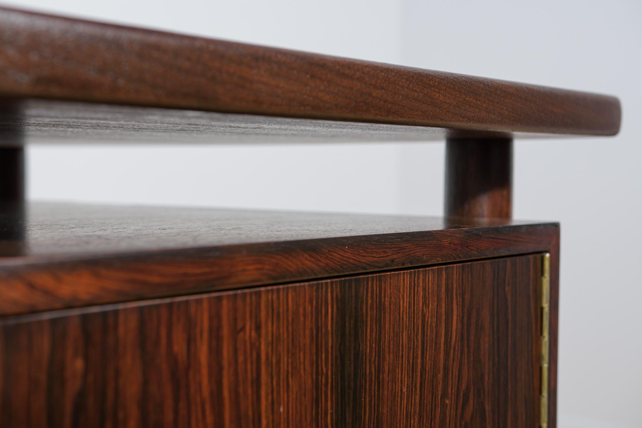 Mid-Century Freestanding Rosewood Desk, Denmark, 1960s For Sale 10