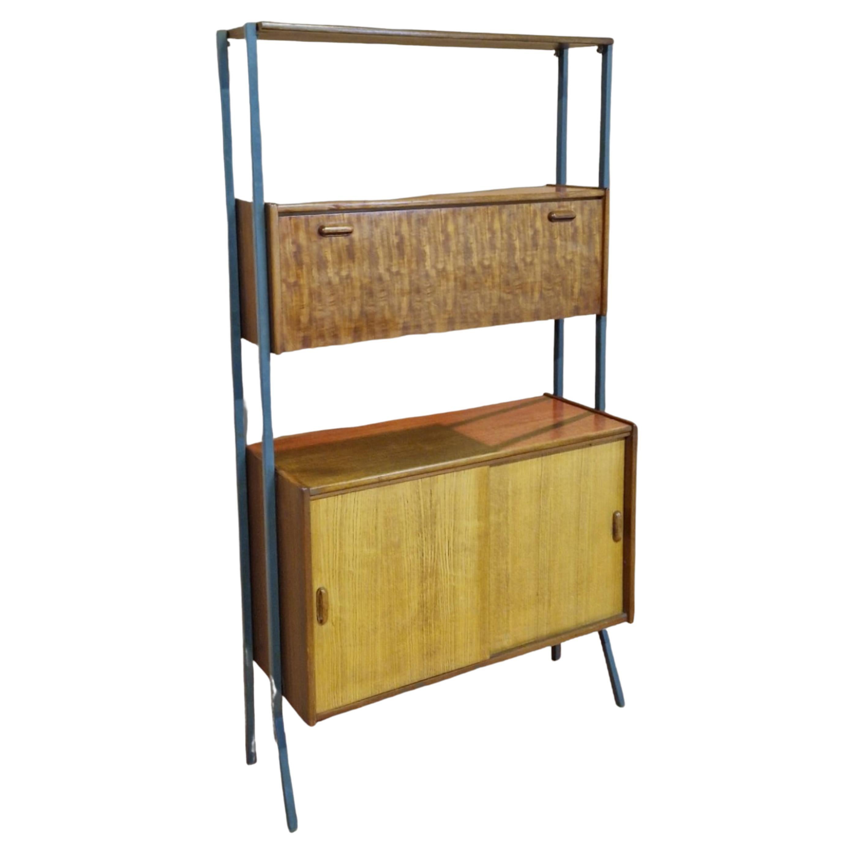 Mid century freestanding shelving unit, Netherlands 1960s