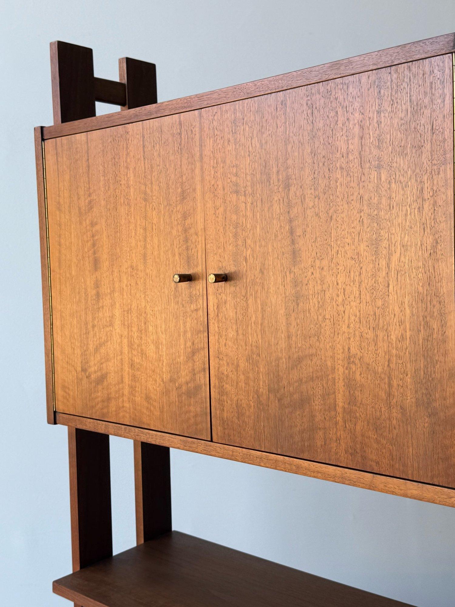 Mid-Century Freestanding Walnut Wall Unit 6