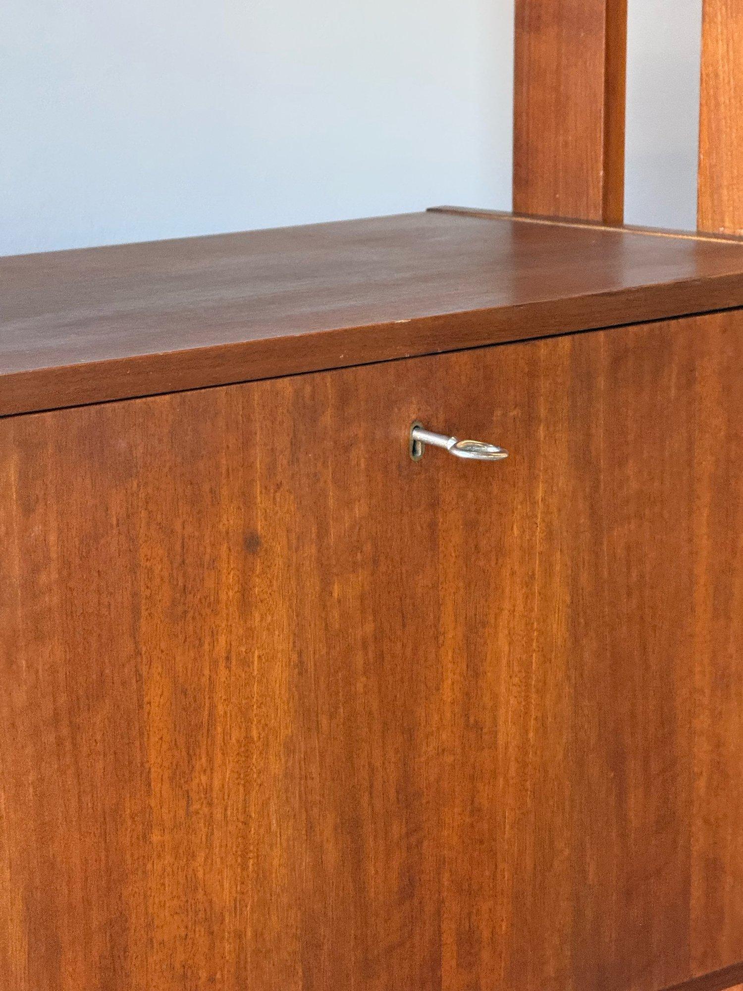 Mid-Century Freestanding Walnut Wall Unit 1