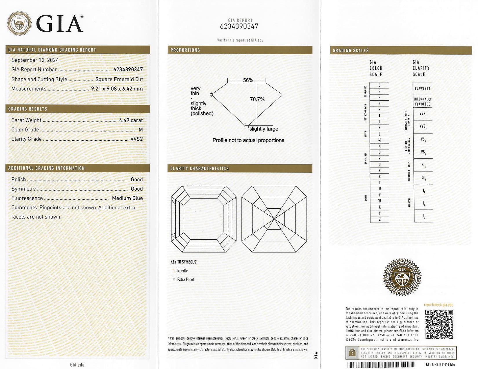 Anello francese di metà secolo con diamante Asscher da 7,13 CTW in platino e oro 18 carati a cupola vintage in vendita 10