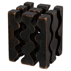 Mid-century French abstract wood sculpture in the style of Brian Willsher