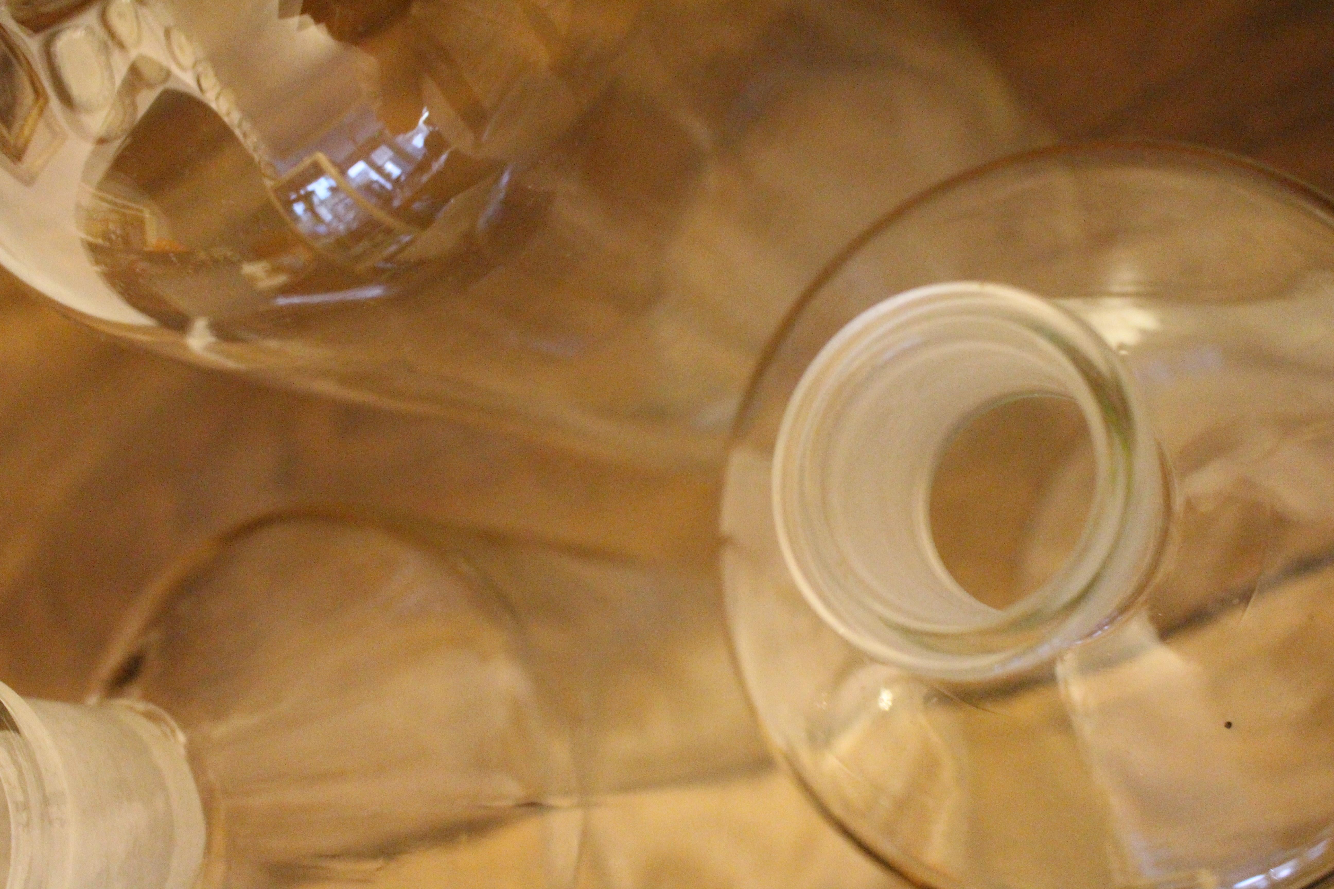 Pressed Midcentury French Apothecary Pharmacy Chemist Medicine Glass Bottle Jar Stopper