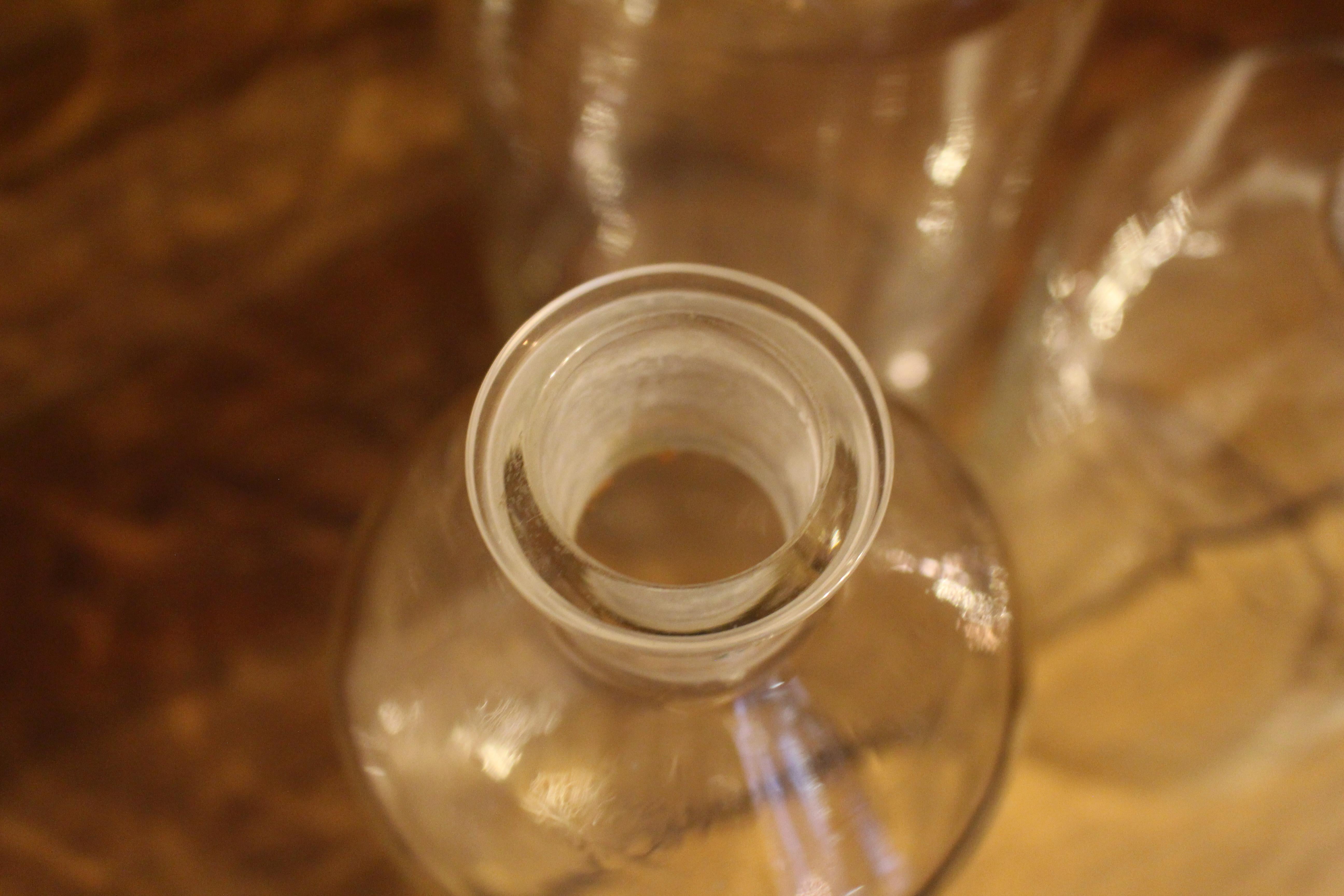 Other Midcentury French Apothecary Pharmacy Chemist Medicine Glass Bottle Jar Stopper