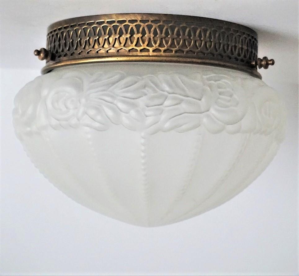 frosted glass flush mount ceiling light
