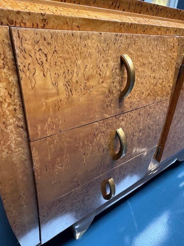 XX secolo Credenza in olmo in stile Art Deco francese della metà del secolo scorso in vendita