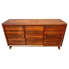 Mid Century French Art Deco Style Macassar Buffet