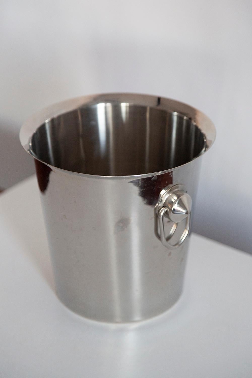Metal Mid Century French Art Design Wine Champagne Cooler, 1960s For Sale