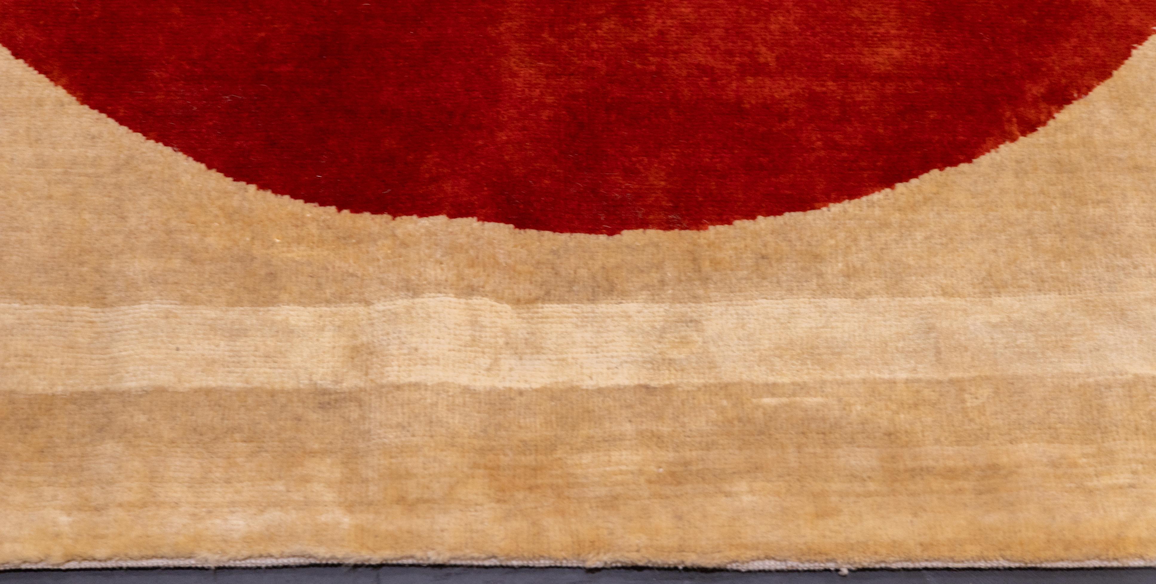 Mid Century Französisch Artistic Wolle Teppich inspiriert von Calder 4'10'' x 6'6'' im Angebot 2