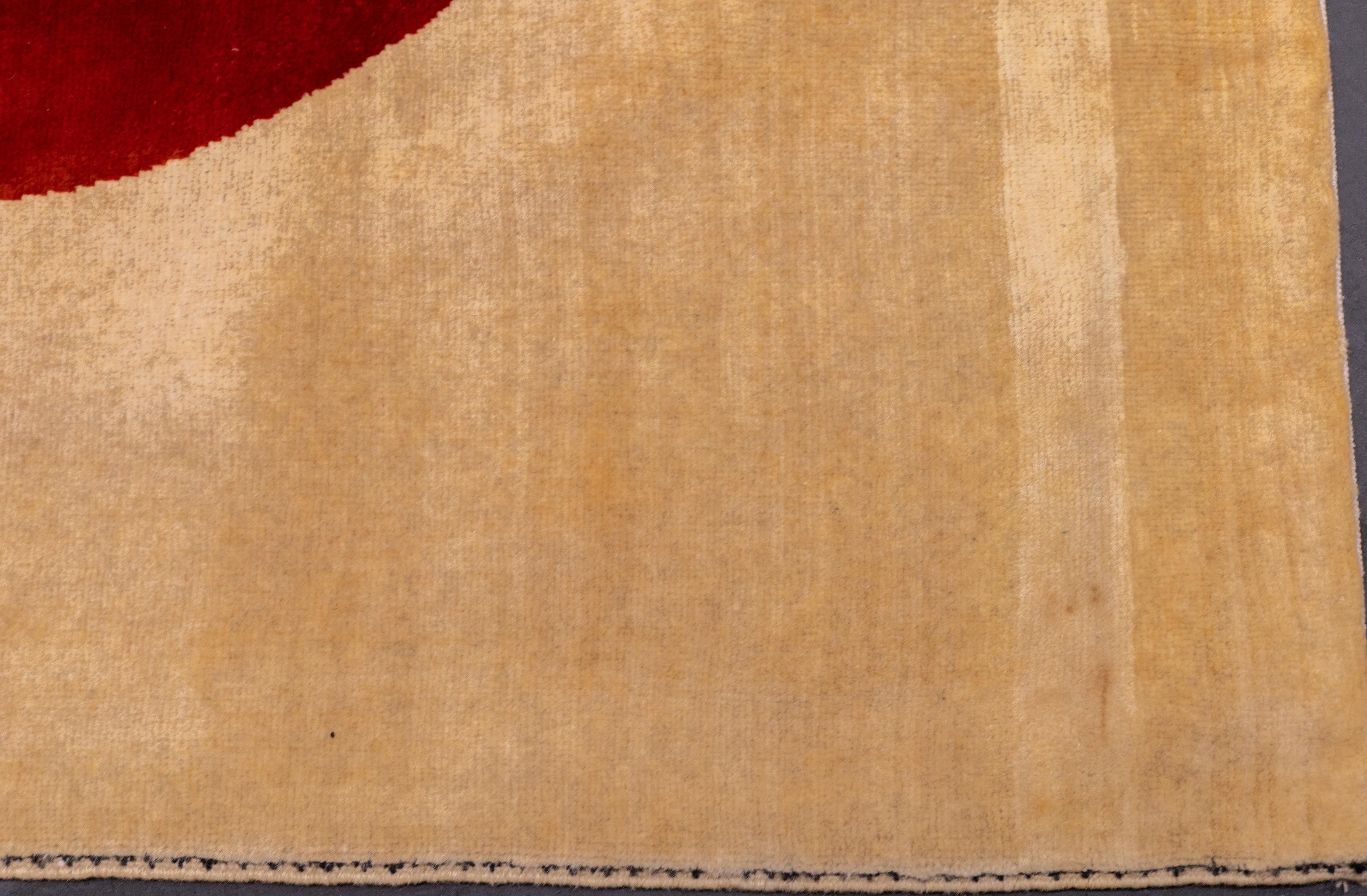 Mid Century Französisch Artistic Wolle Teppich inspiriert von Calder 4'10'' x 6'6'' im Angebot 4