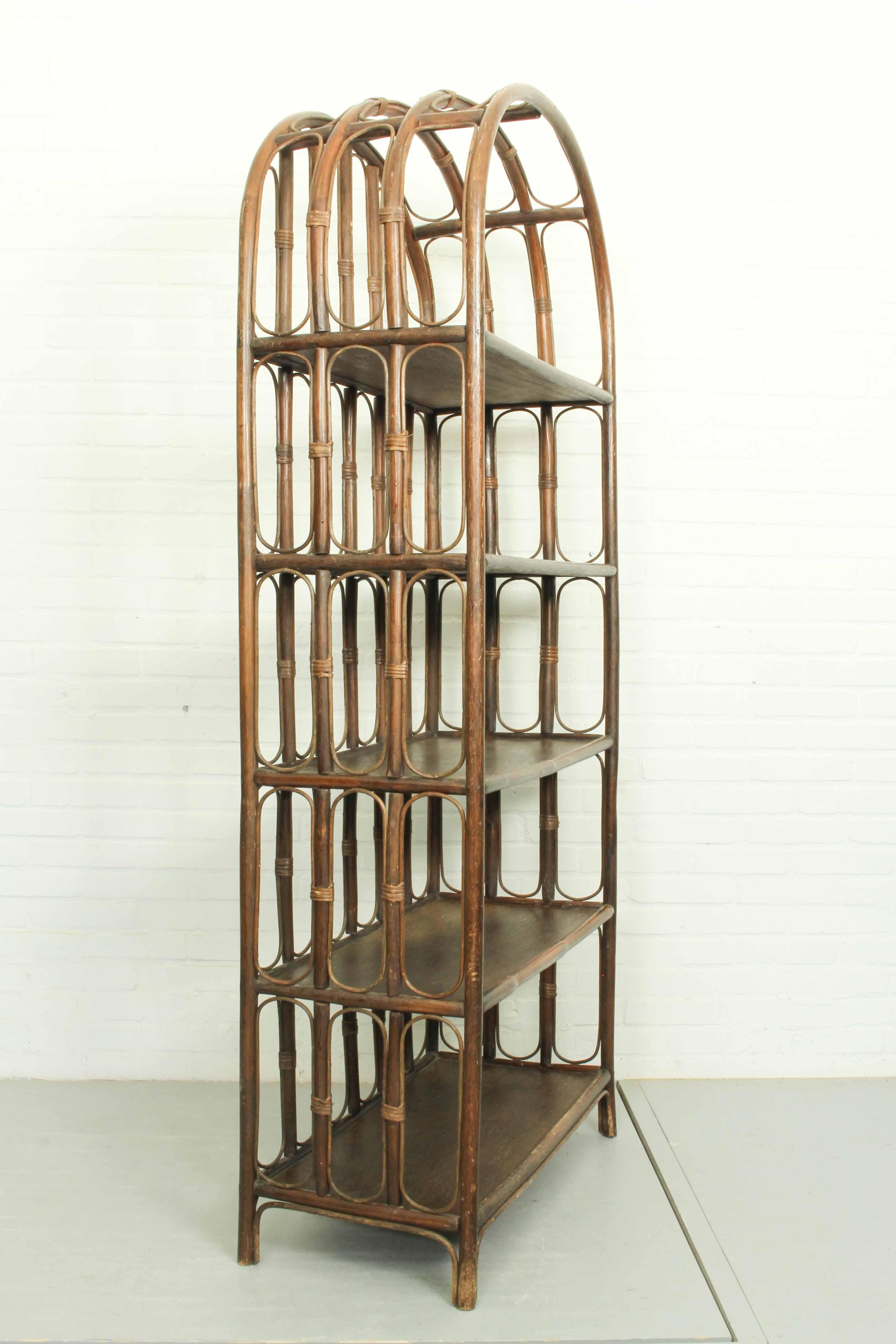 Mid-Century Modern Mid-Century French Bamboo Etagere, 1960s For Sale