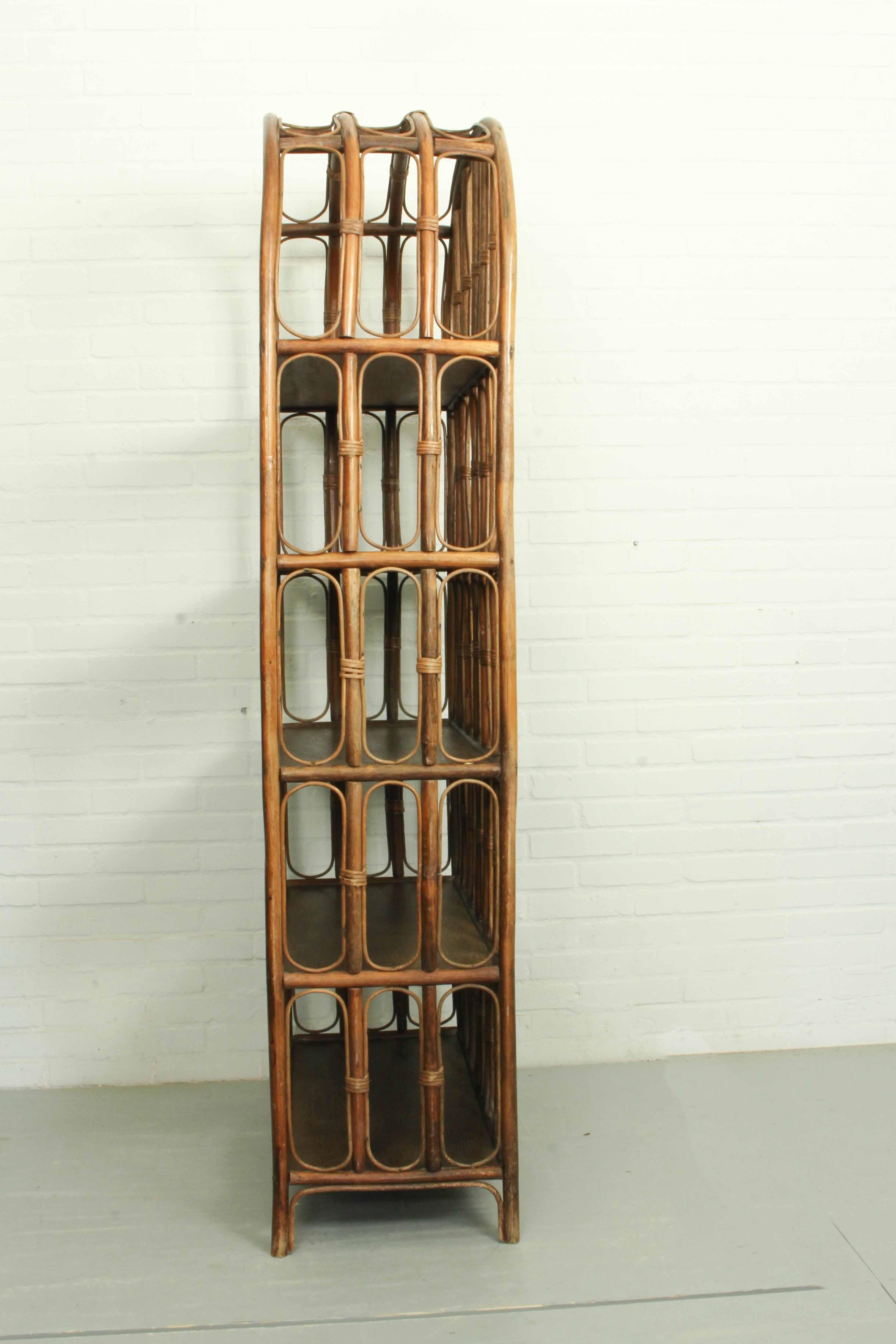 Mid-Century French Bamboo Etagere, 1960s For Sale 1
