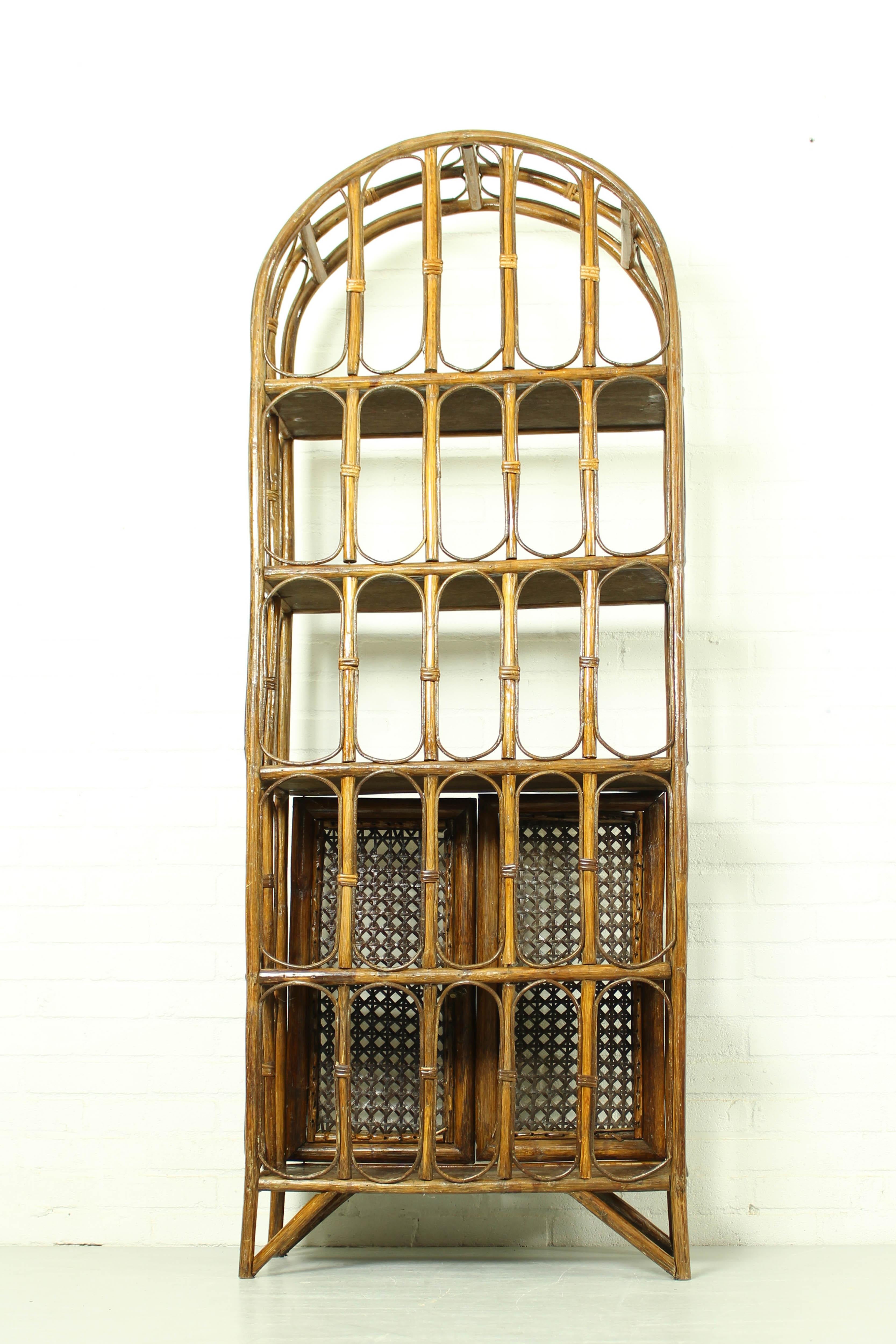 Mid-Century French Bamboo Etagere, France 1960s 2