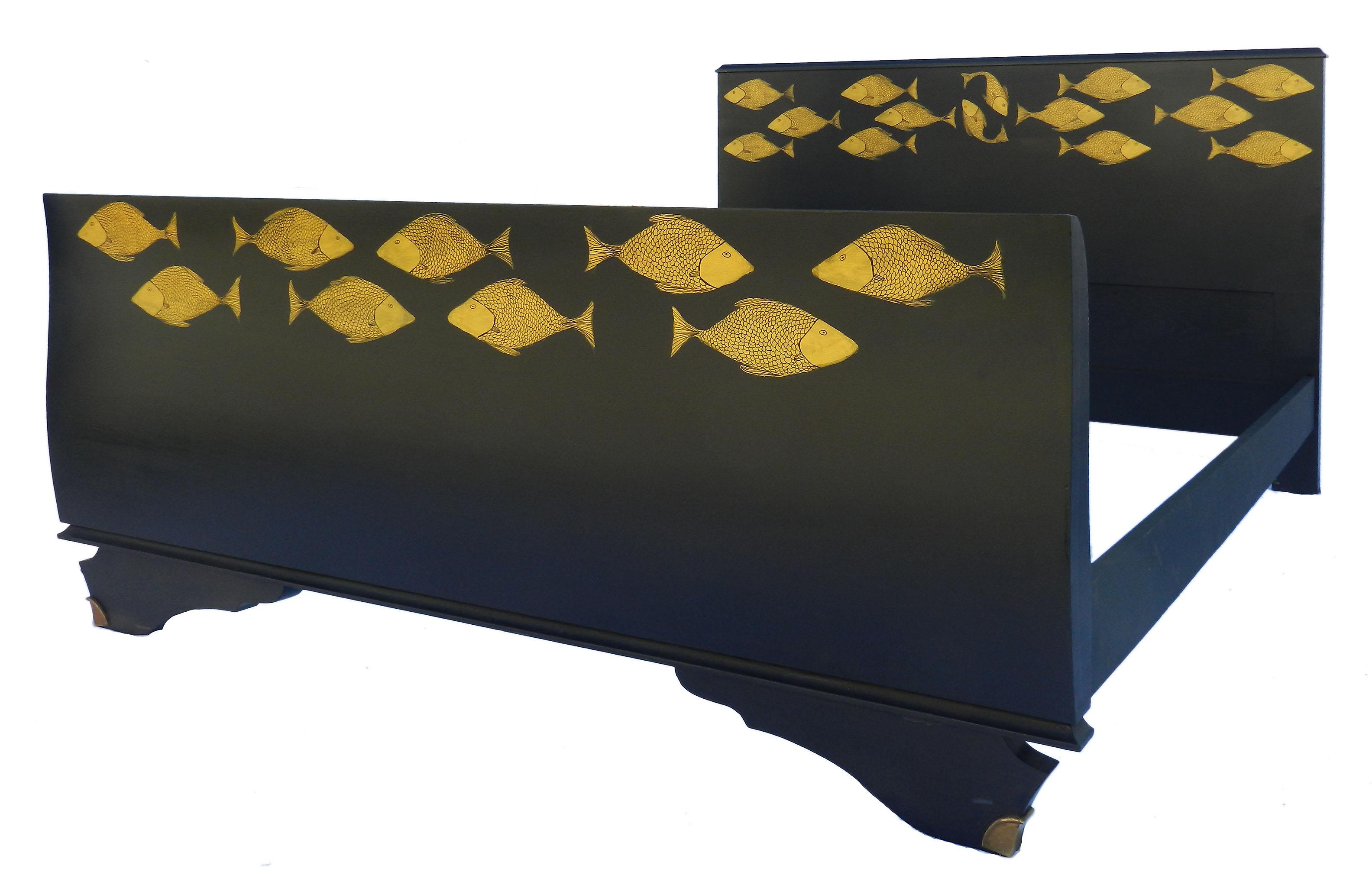 Midcentury French Bed hand painted original work by Contemporary Artist Perez Petriarte
Free Shipping to USA, EU, UK please do check with us for other countries that may be included
Ideal for a Midcentury House Interior or Loft or any interior where