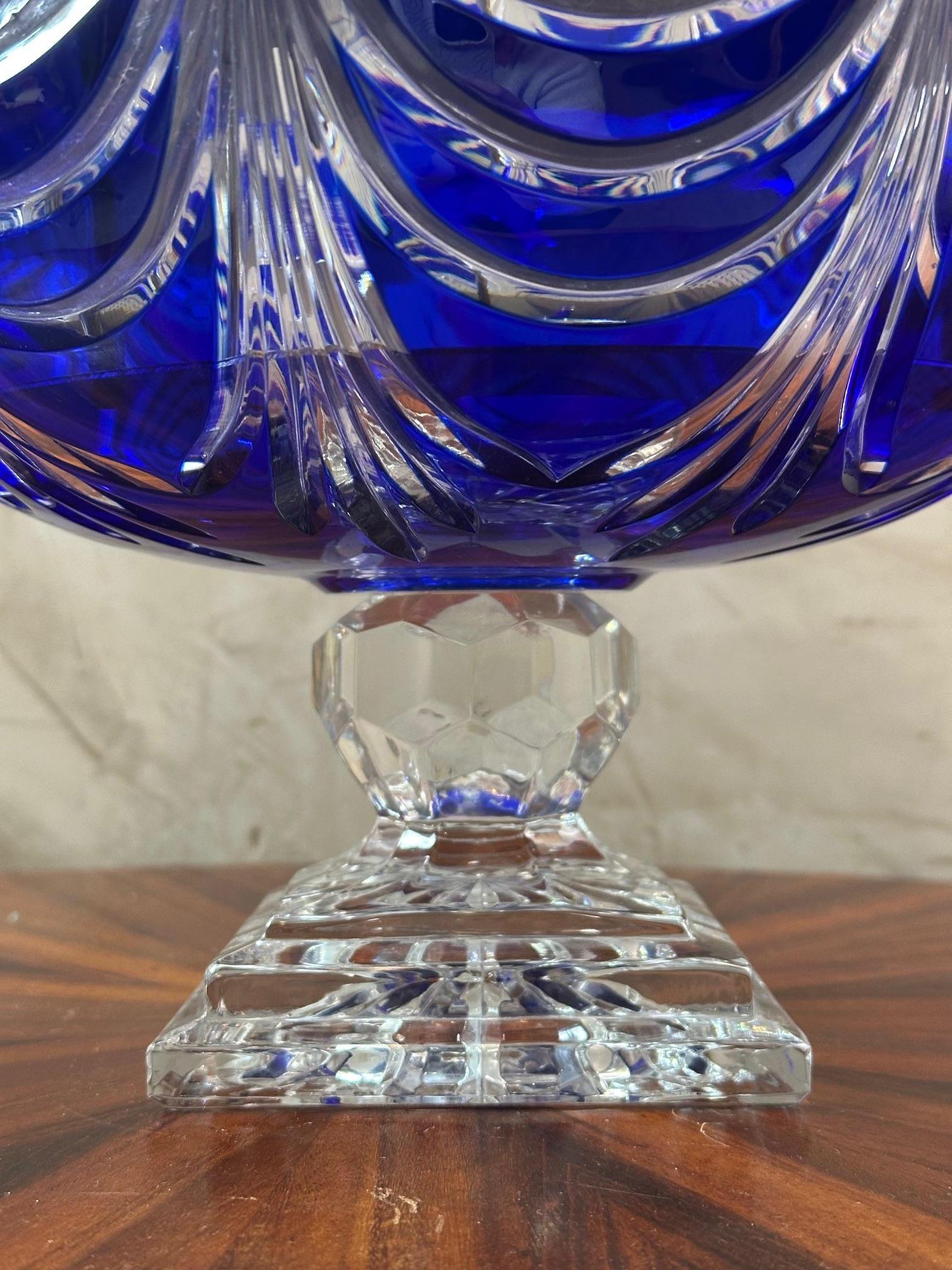 Mid-20th Century Mid-century French Blue Crystal Egg Champagne Cellar, 1950s