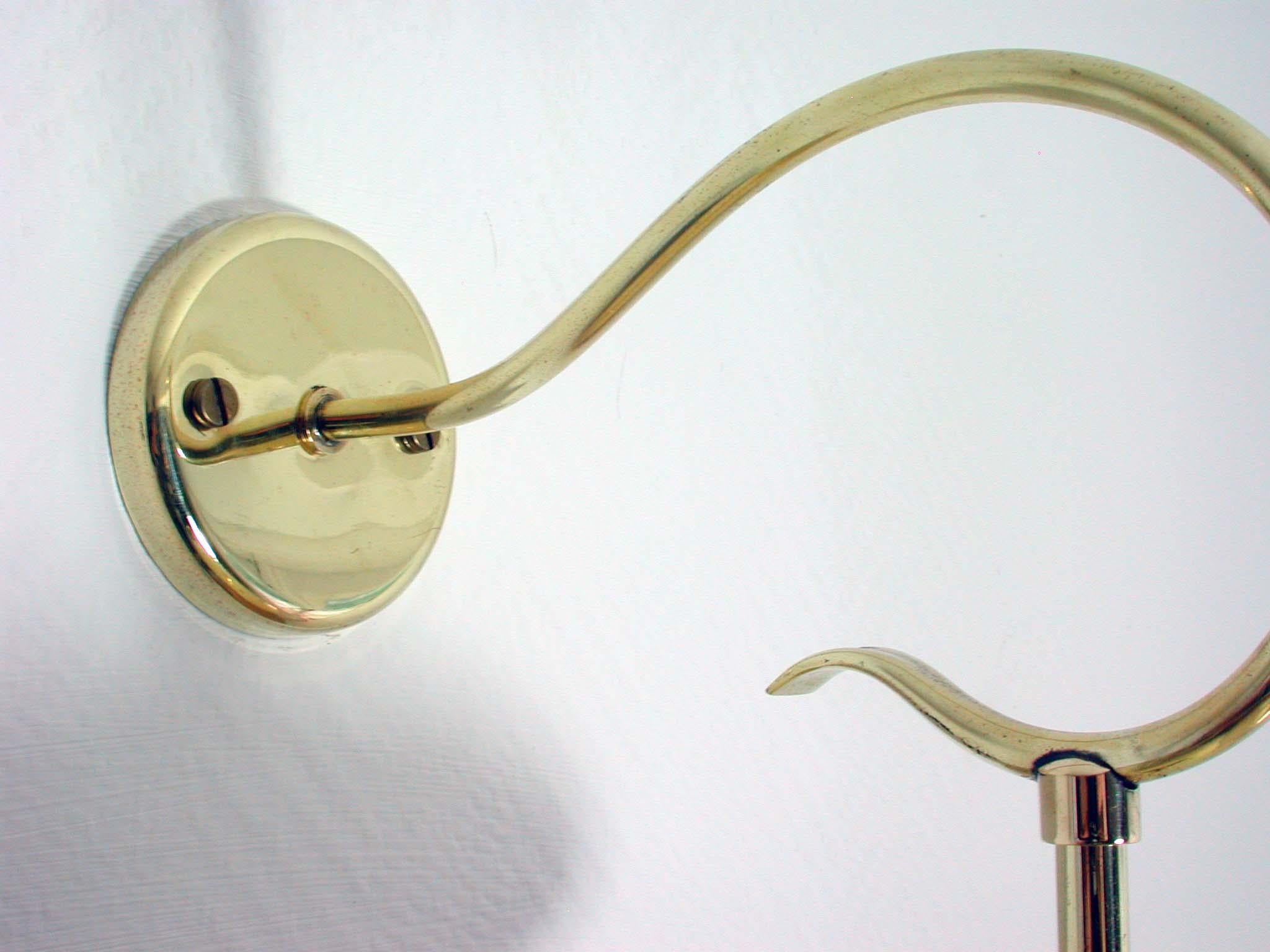 Midcentury French Brass and Opaline Lantern Sconce Wall Light 1950s 1