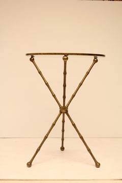 Midcentury French Brass Drink Table