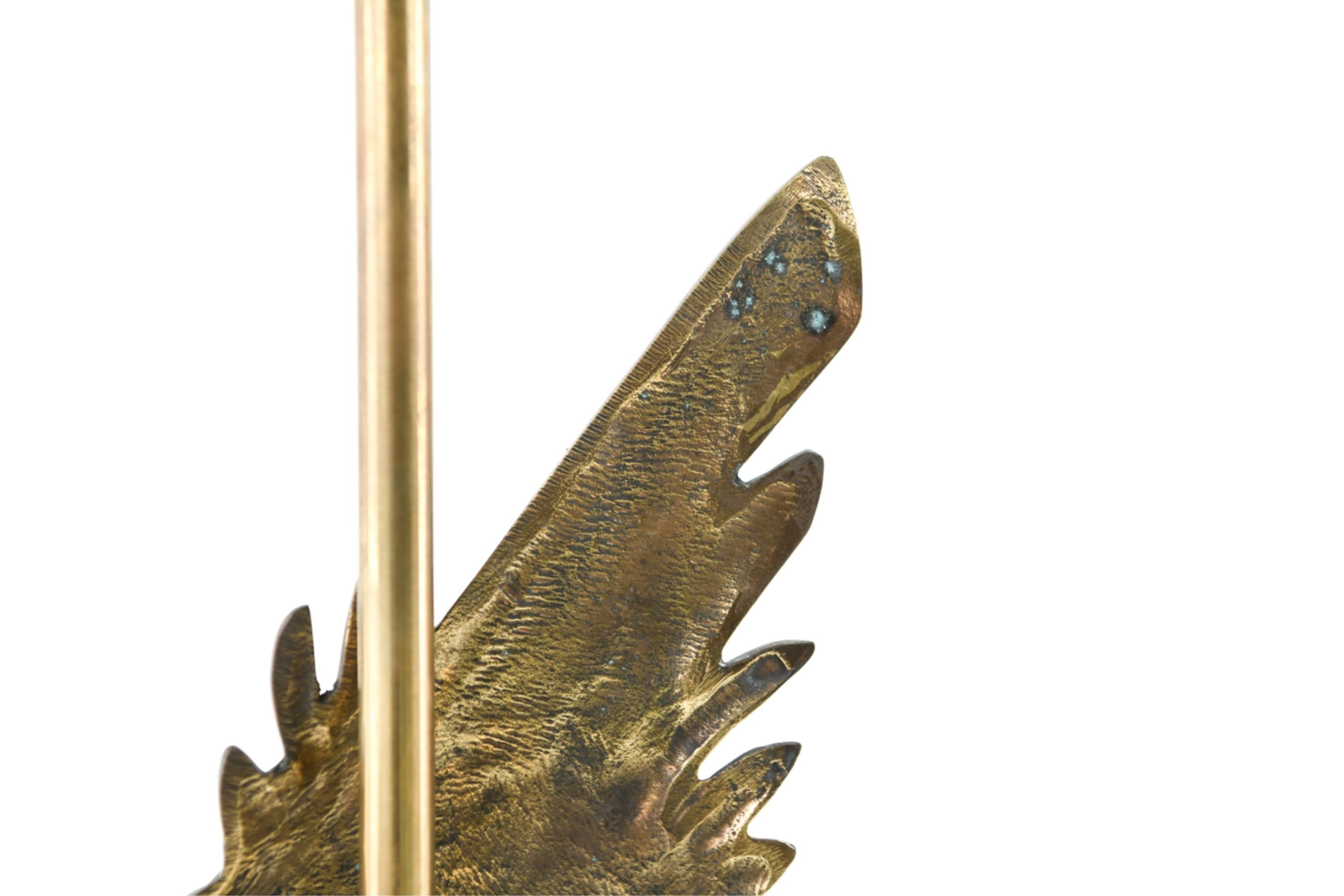 Mid-Century French Brass Fish Lamp For Sale 6