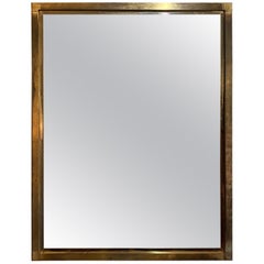Mid-Century French Brass Mirror