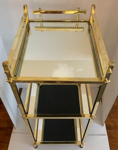 Mid-Century French Brass Three Tier Stand
