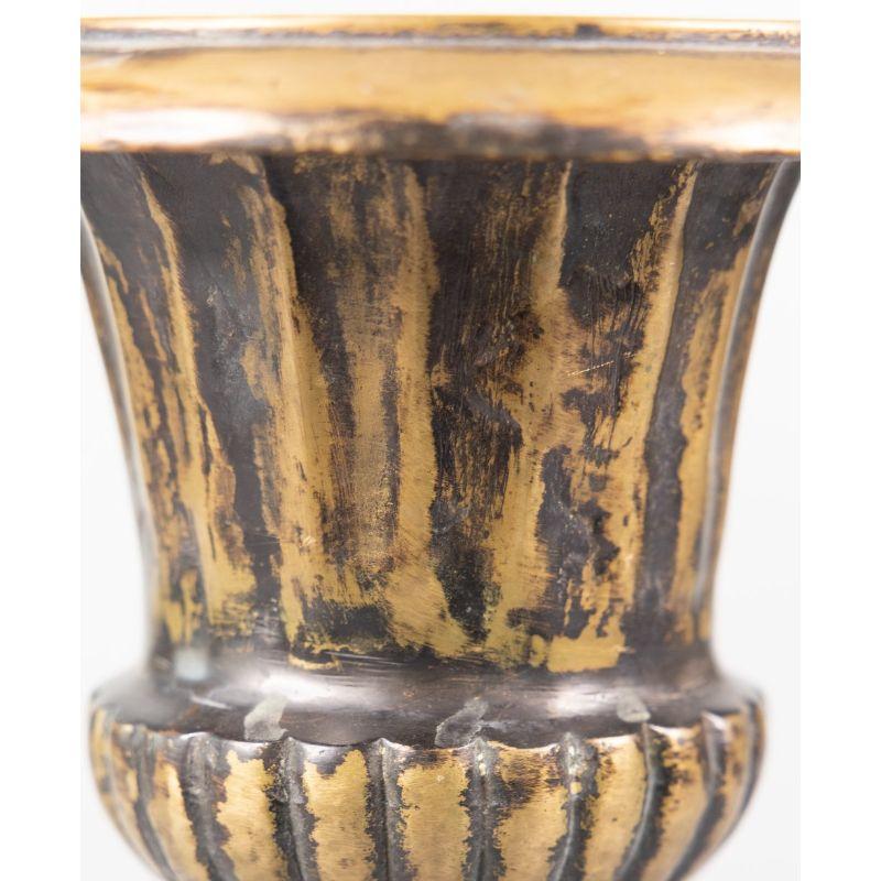 Mid-Century French Brass Urn Planter In Good Condition In Pearland, TX