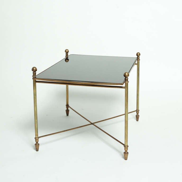 Mid-Century Modern Table basse française du milieu du siècle dernier en bronze de style Jansen en vente