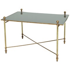 Vintage Midcentury French Bronze Coffee Table Jansen Style